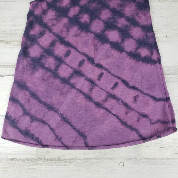 NWOT American Apparel Custom Purple Bleach Tie Dye Diagonal Box Tank Top Size XS - Picture 2 of 11